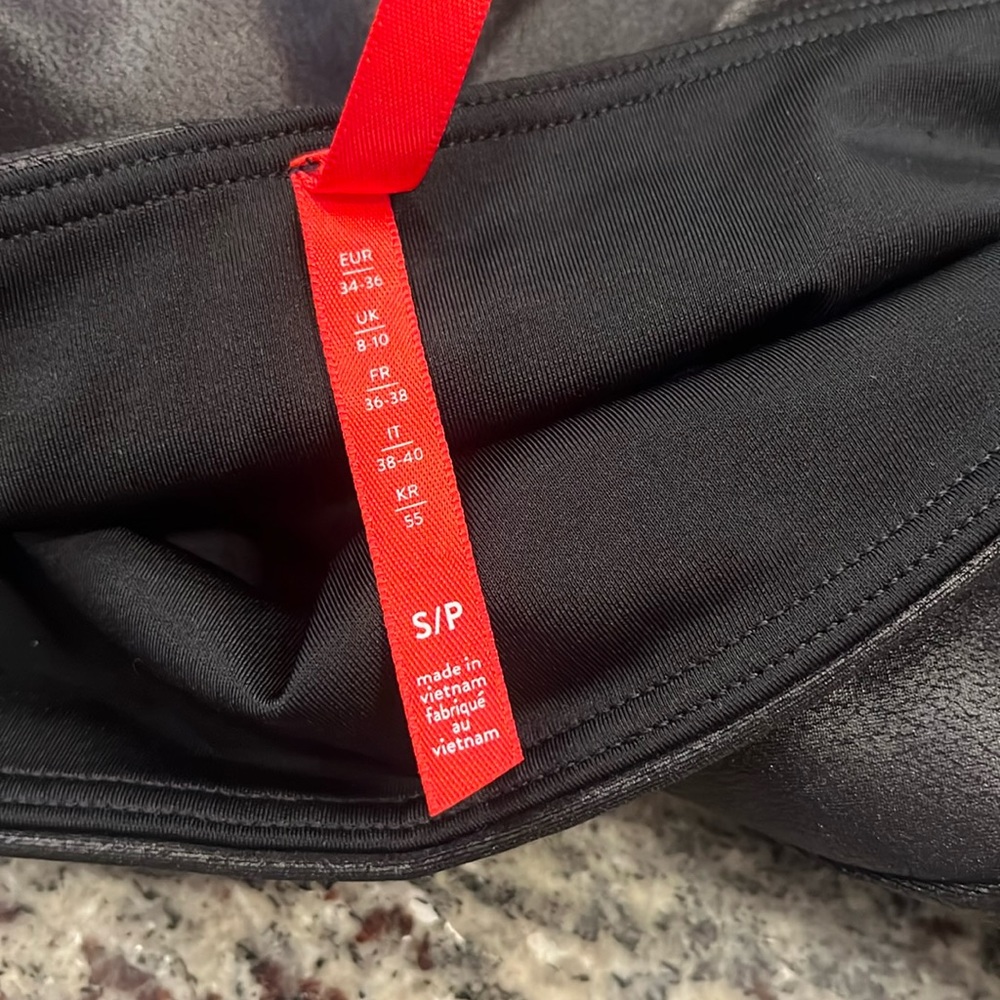 Spanx faux leather leggings worn once